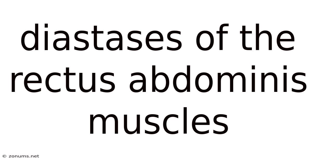 Diastases Of The Rectus Abdominis Muscles